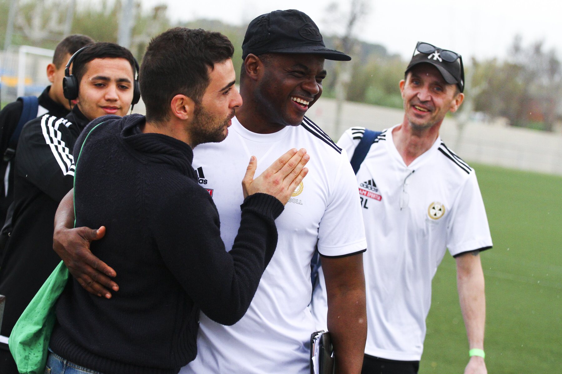 Football staff together during a tournament in Spain